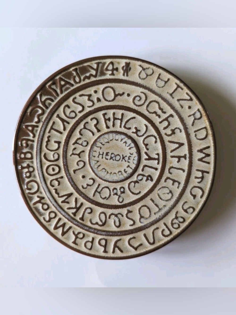 Vintage Frankoma Sequoyah Alphabet Trivet